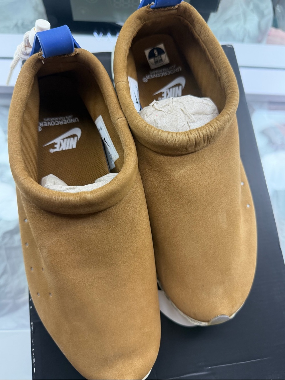 Nike Men’s Slip-On Loafers in Tan and White